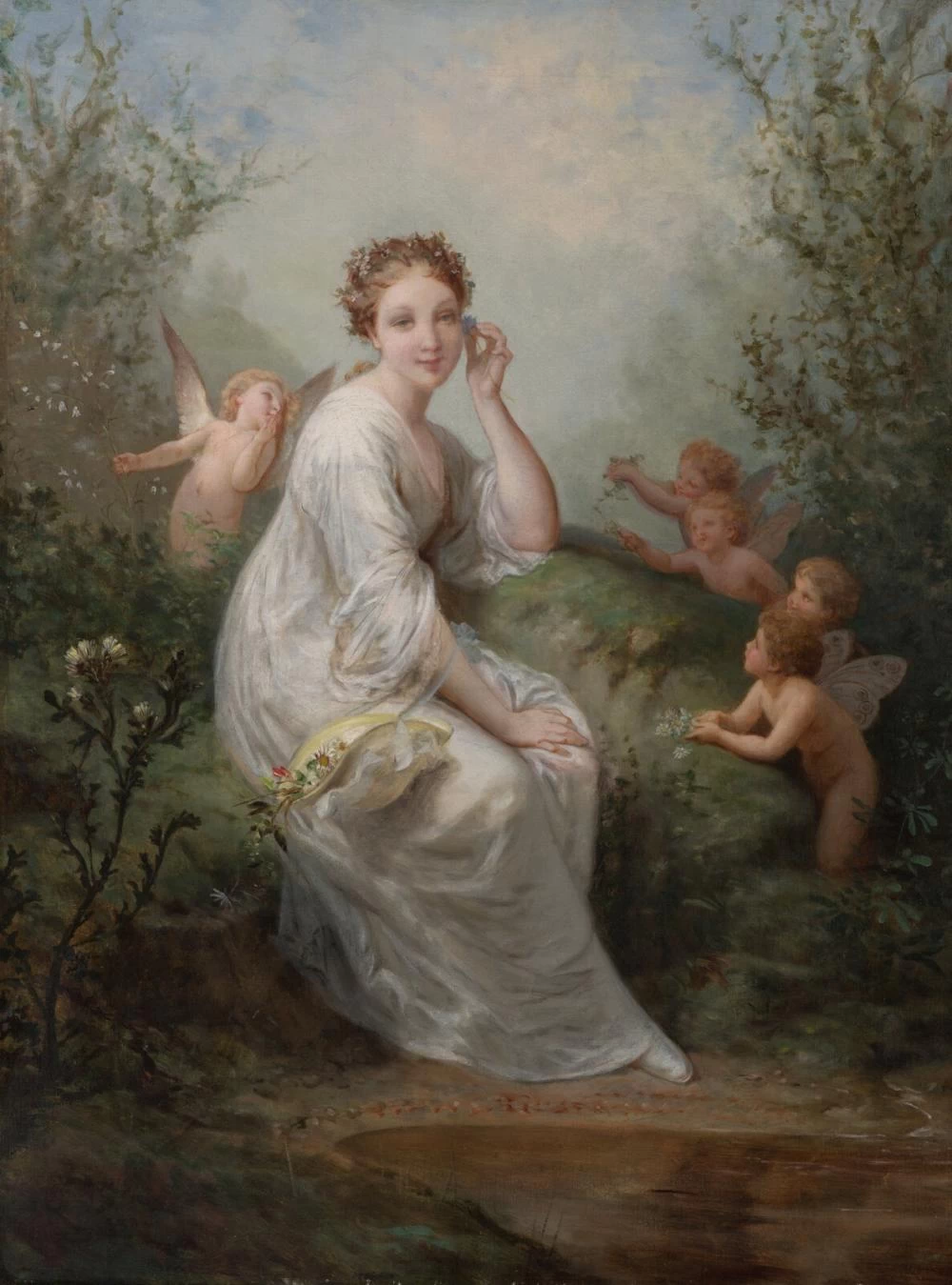 Giovane donna circondata da putti, 188